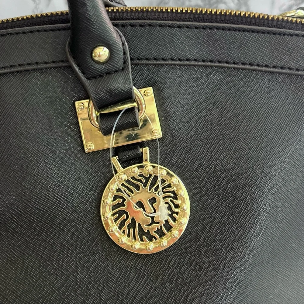 Anne Klein New Recruits Dome Black Satchel Shoulder Bag